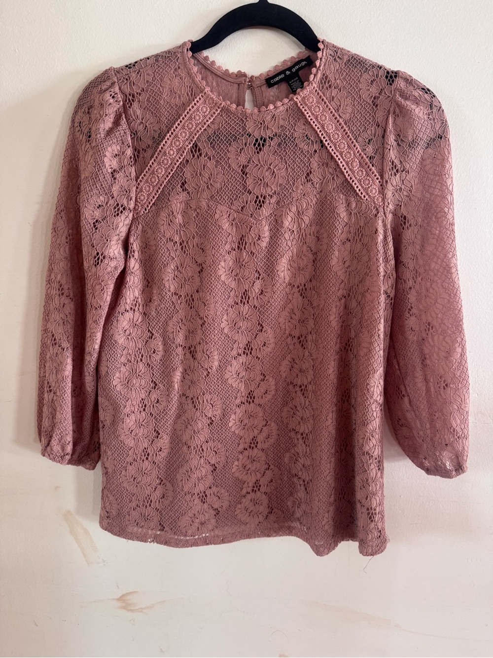 Cable and Gauge Women’s S Blouse Career Chic Romantic Prairie